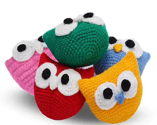 عروسک بازی جغد بافتی