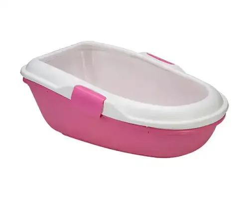 ظرف خاک گربه با توری تخلیه آبی(تک لگن)